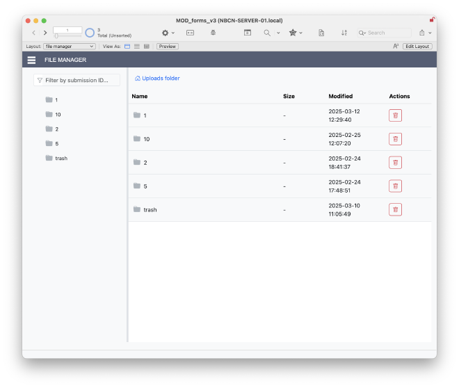 File Manager Interface